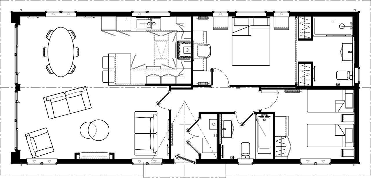 Kingfisher Holiday Lodge Floorplan