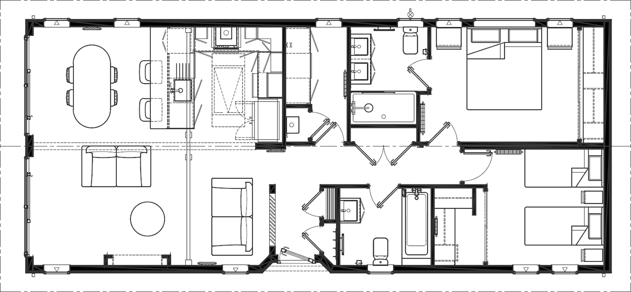 Contemporary Holiday Lodge Floorplan